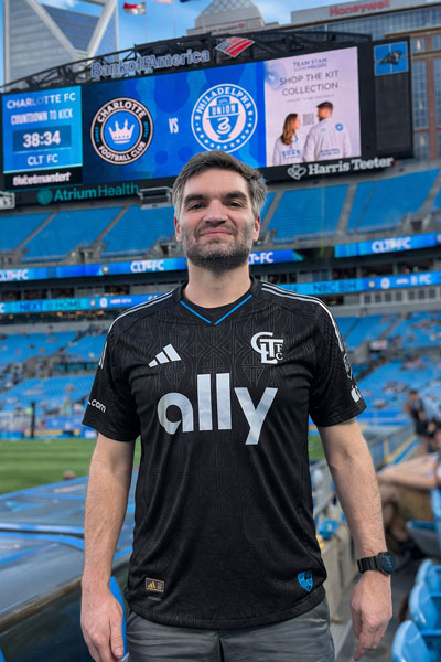Scott at MLS soccer game